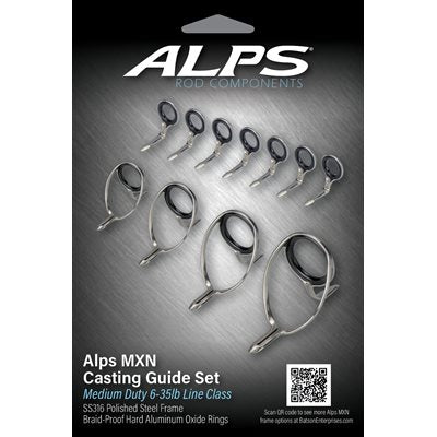 7'6"-6'6" Alps Polished Casting guide Kit/no top