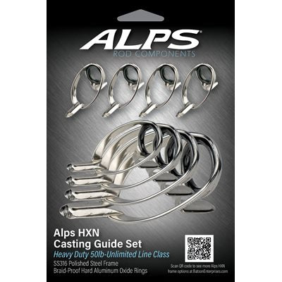 7'6"-6'6" Alps Polished Heavy Conventional Guide Kit/no top