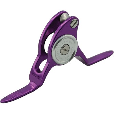 Roller Gde w/o ball bearing Narrow Foot-Purple w/Slvr cover & Rlr