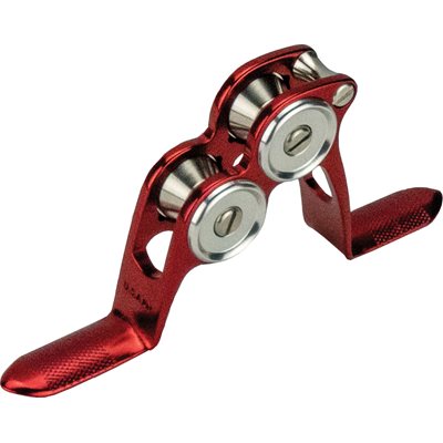 Roller Gde w/o ball bearing Low Profile -Red w/Slvr cover & Rlr