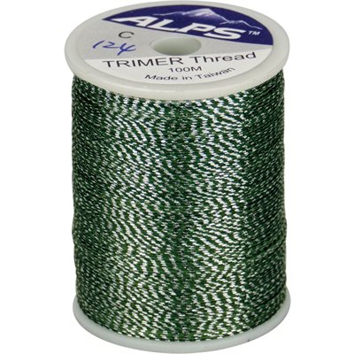 Trimer thread size C small spool - silver/green