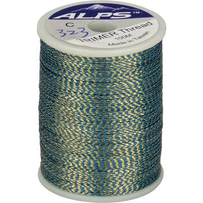 Trimer thread size C small spool - gold/blue